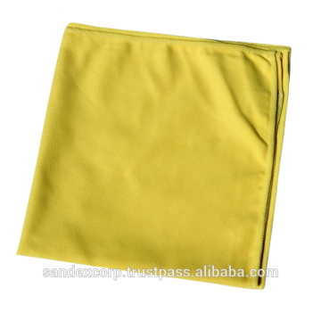 Yellow Microfiber Suede Towel